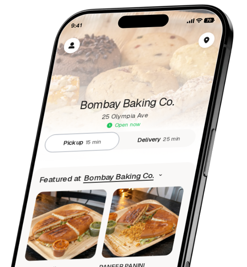 Bombay Baking Co. app preview