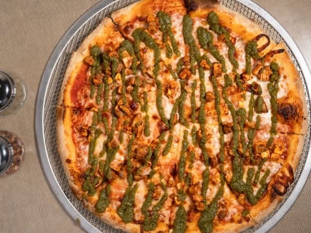 Chicken Pesto Pizza.